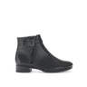 Bottines noires en cuir lisse