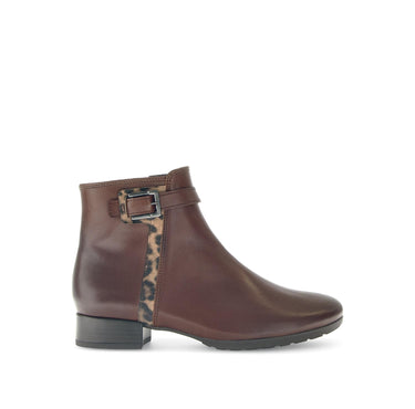 Bottines marron en cuir lisse