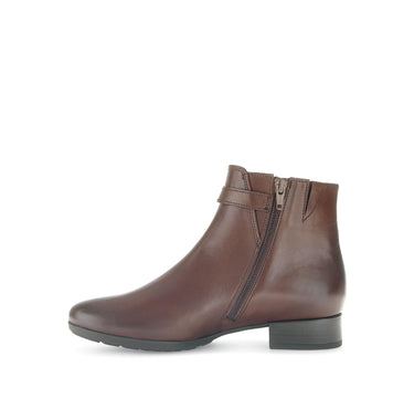 Bottines marron en cuir lisse