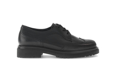 Derbies noires en cuir lisse