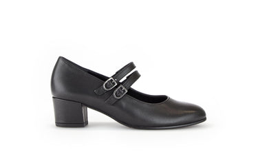 Escarpins noirs en cuir lisse