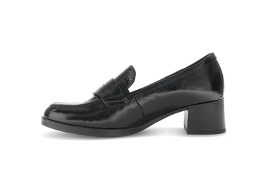 Trotteurs noirs en cuir vernis