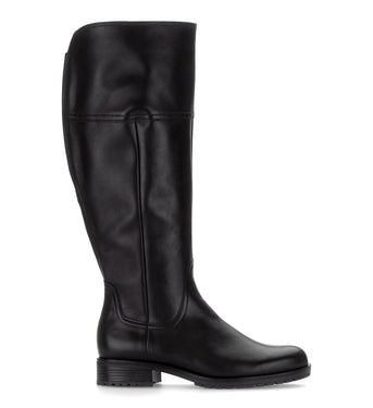 Bottes noires en cuir lisse