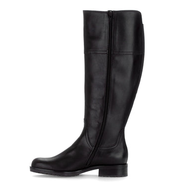 Bottes noires en cuir lisse