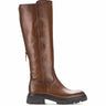 Bottes marron en cuir lisse