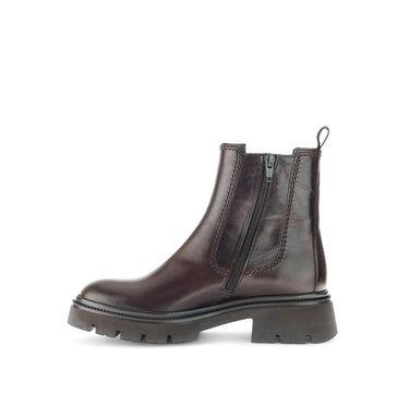 Bottines chelsea marron en cuir lisse