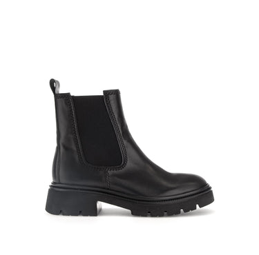 Bottines chelsea noires en cuir lisse