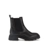Bottines chelsea noires en cuir lisse
