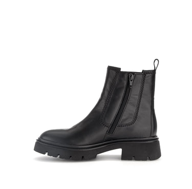 Bottines chelsea noires en cuir lisse