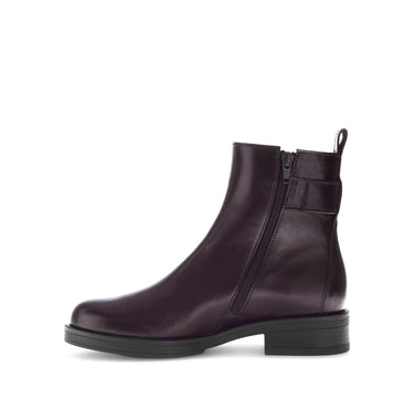Bottines marron en cuir lisse