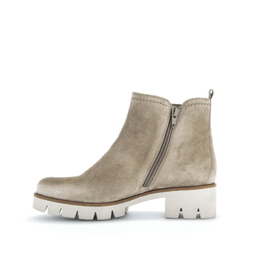Bottines beiges en cuir
