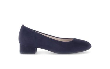 Escarpins bleus en cuir