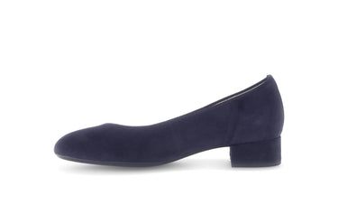 Escarpins bleus en cuir