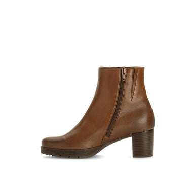 Bottines marron en cuir lisse