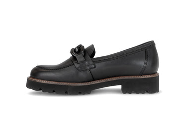 Mocassins noirs en cuir lisse