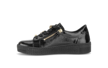 Baskets noires en cuir verni
