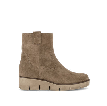 Bottines marron en cuir velours