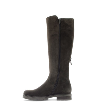 Bottes marron en cuirs combinés