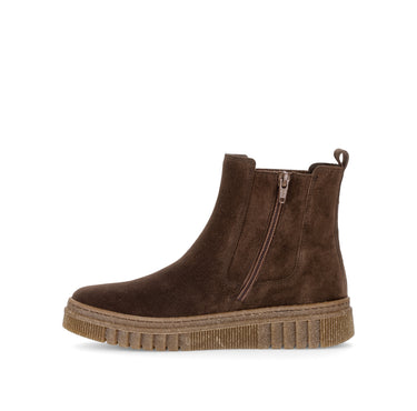 Bottines marron en cuir velours