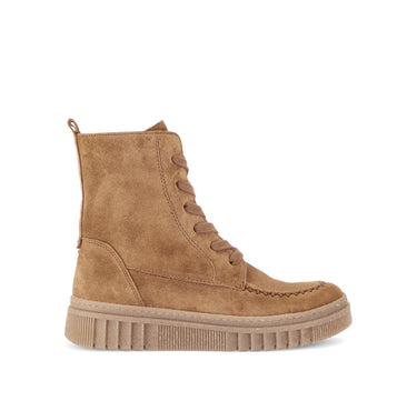 Bottines marron en cuir velours