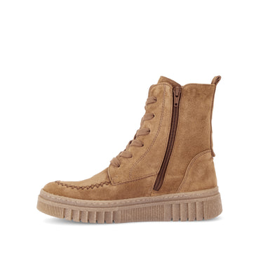 Bottines marron en cuir velours