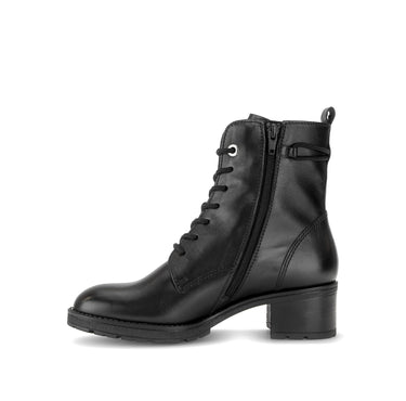 Bottines noires en cuir lisse