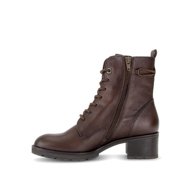 Bottines cognac en cuir lisse
