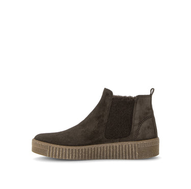 Bottines marron en cuir velours