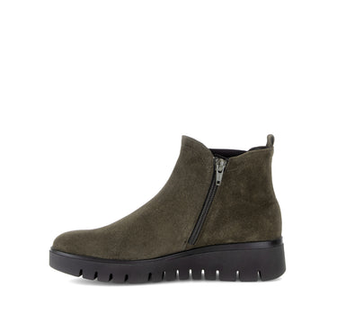 Bottines vertes en cuir velours