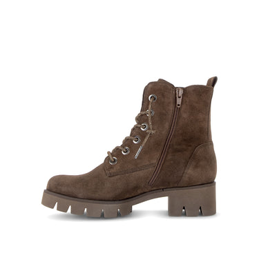 Bottines marron en cuir velours