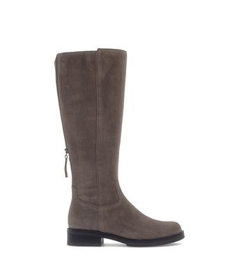 Bottes beiges en cuirs combinés
