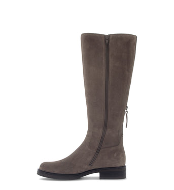 Bottes beiges en cuirs combinés