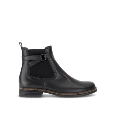 Bottines bleues en cuir lisse