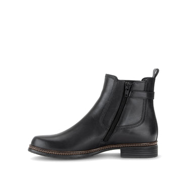 Bottines bleues en cuir lisse