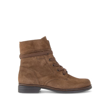 Bottines marron en cuir velours