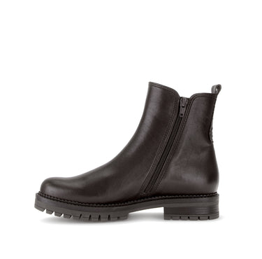Bottines marron en cuir lisse