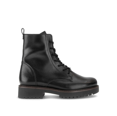 Bottines noires en cuir lisse