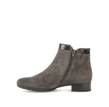 Bottines marron en cuirs combinés