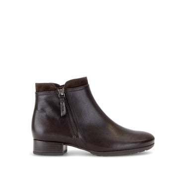 Bottines marron en cuir lisse