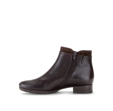 Bottines marron en cuir lisse