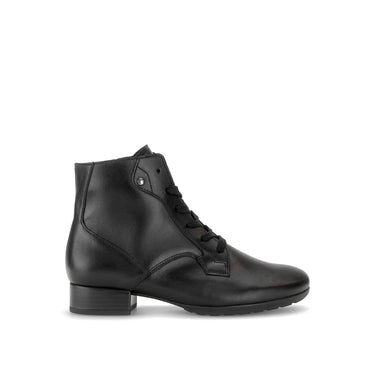 Bottines noires en cuir lisse