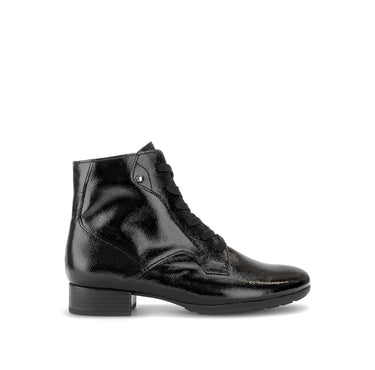 Bottines noires en cuir verni