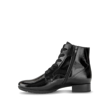 Bottines noires en cuir verni