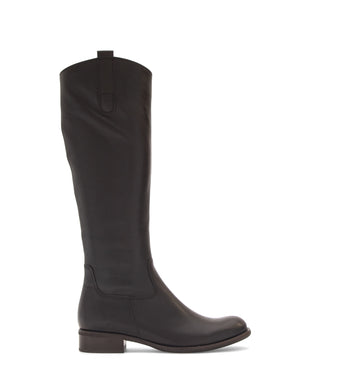Bottes marron en cuir lisse