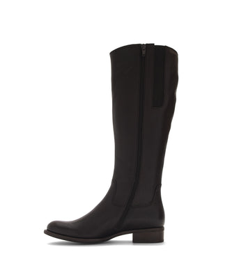 Bottes marron en cuir lisse