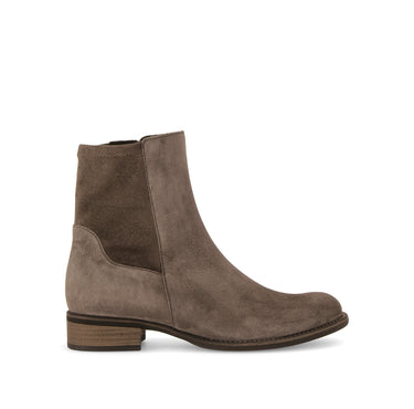 Bottines marron en cuirs combinés