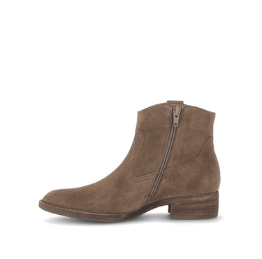 Bottines marron en cuir velours