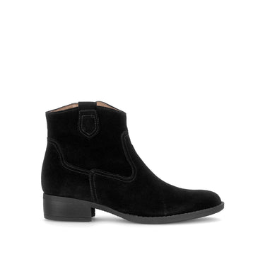 Bottines noires en cuir velours