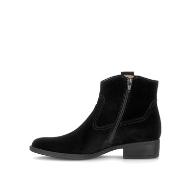 Bottines noires en cuir velours