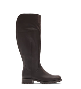 Bottes marron en cuir lisse